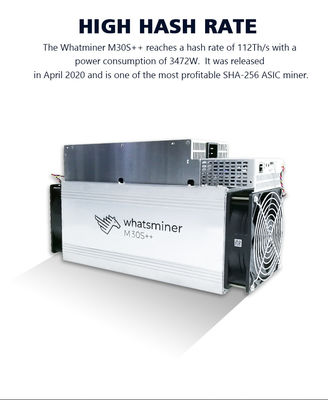 Горнорабочий Bitcoin входного сигнала 3472W Asic Whatsminer M30S+ BTC HDMI